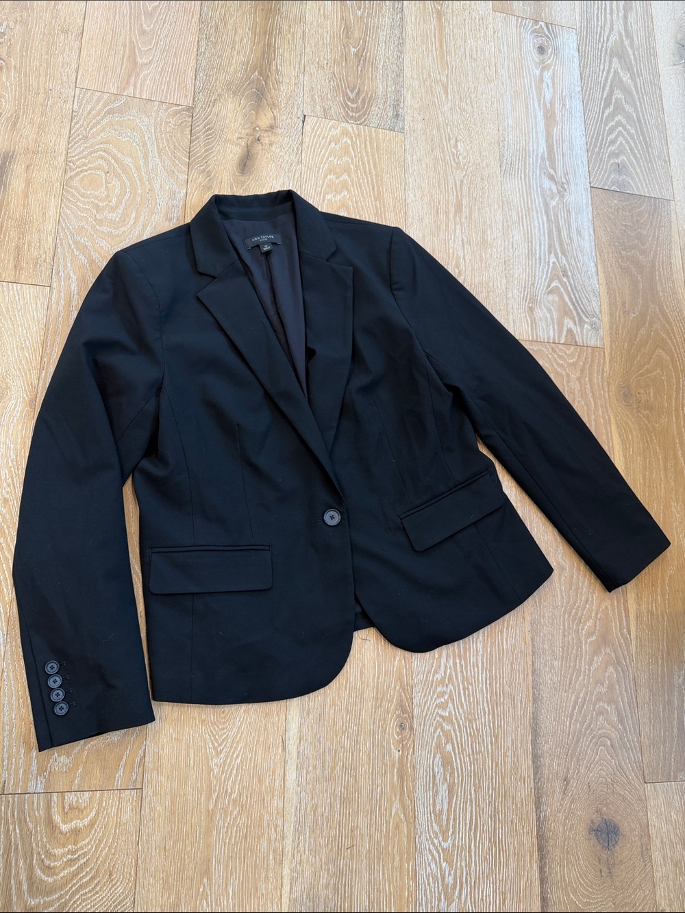 Ann Taylor Classic Black Blazer Size 12 Petite